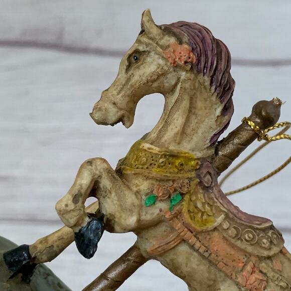 Carousel Horse Figurine Christmas Tree Ornament or Tabletop Decor 2 3/4" Tall - Picture 7 of 14